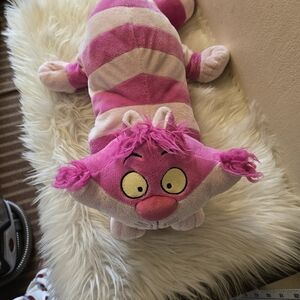 Disney Alice in Wonderland Cheshire Cat Pink and White Striped Plush Toy Plush